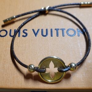 Louis Vuitton Flower Blossom Gold and Monogram Bracelet